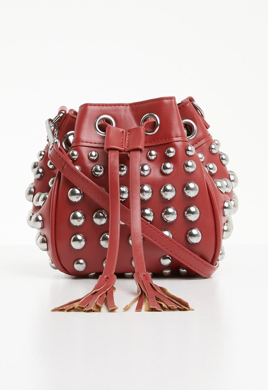Superbalist - Studded bucket bag - red