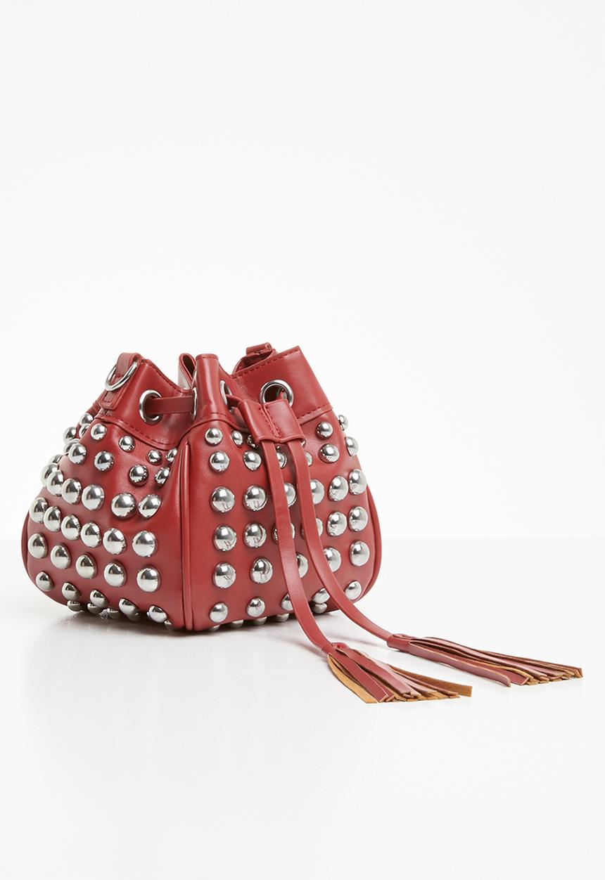 Superbalist - Studded bucket bag - red