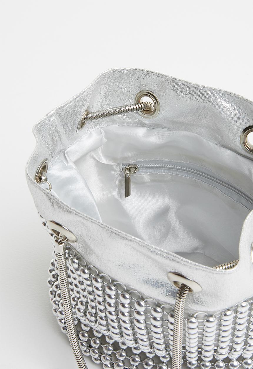Superbalist - Beaded sling bag - silver