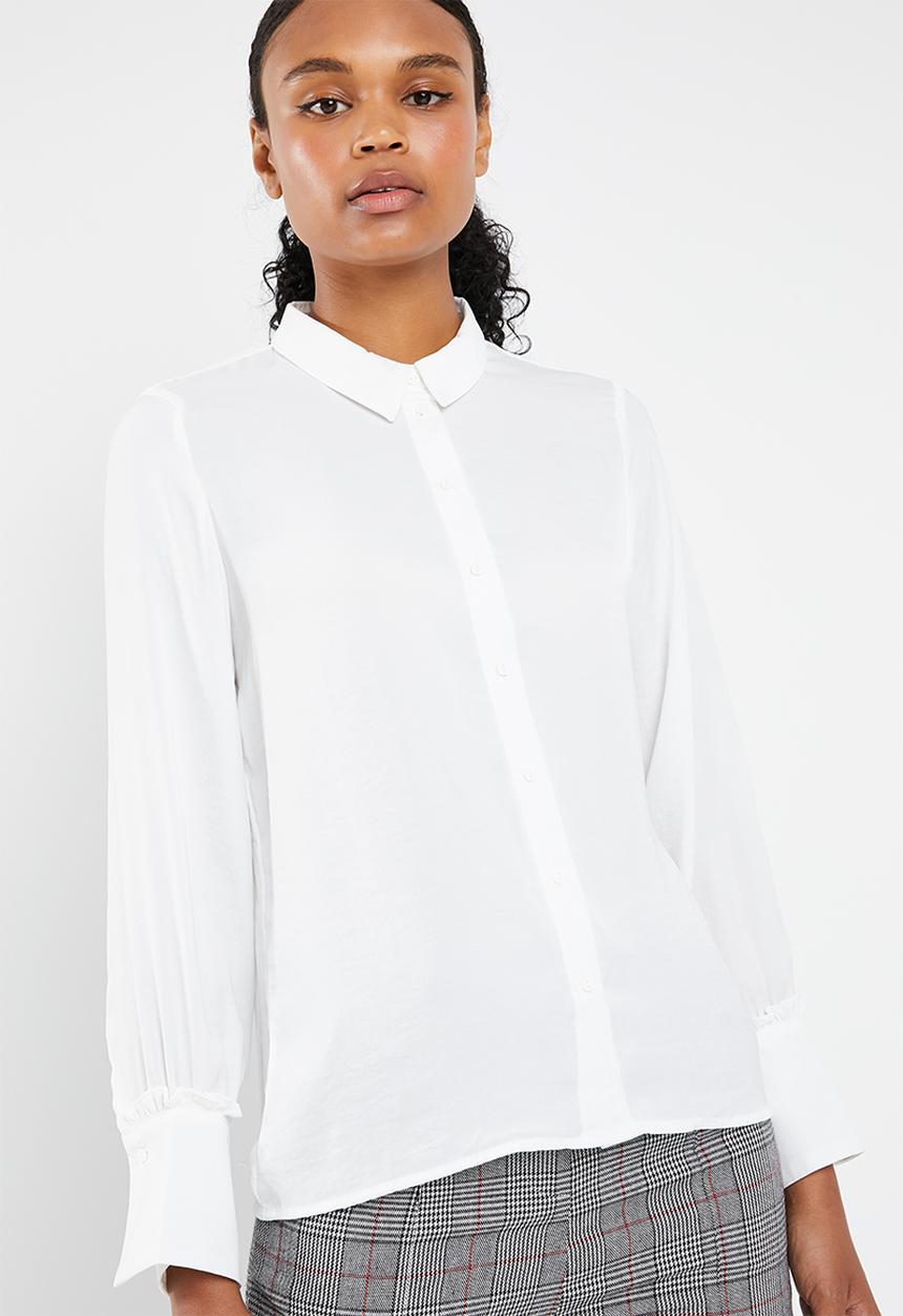 Vero Moda - Sandra long sleeve shirt - white