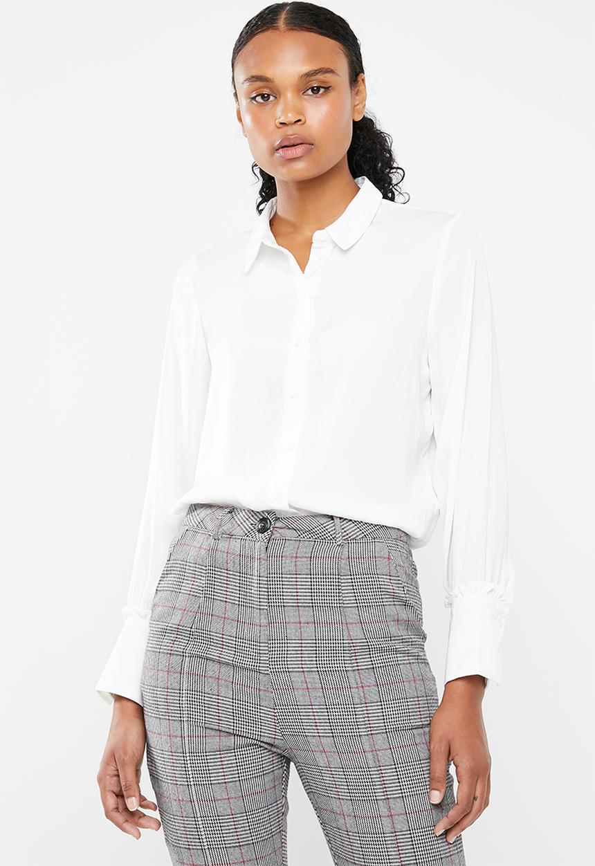 Vero Moda - Sandra long sleeve shirt - white