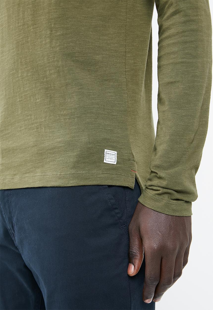Jack & Jones - Winston long sleeve polo - green