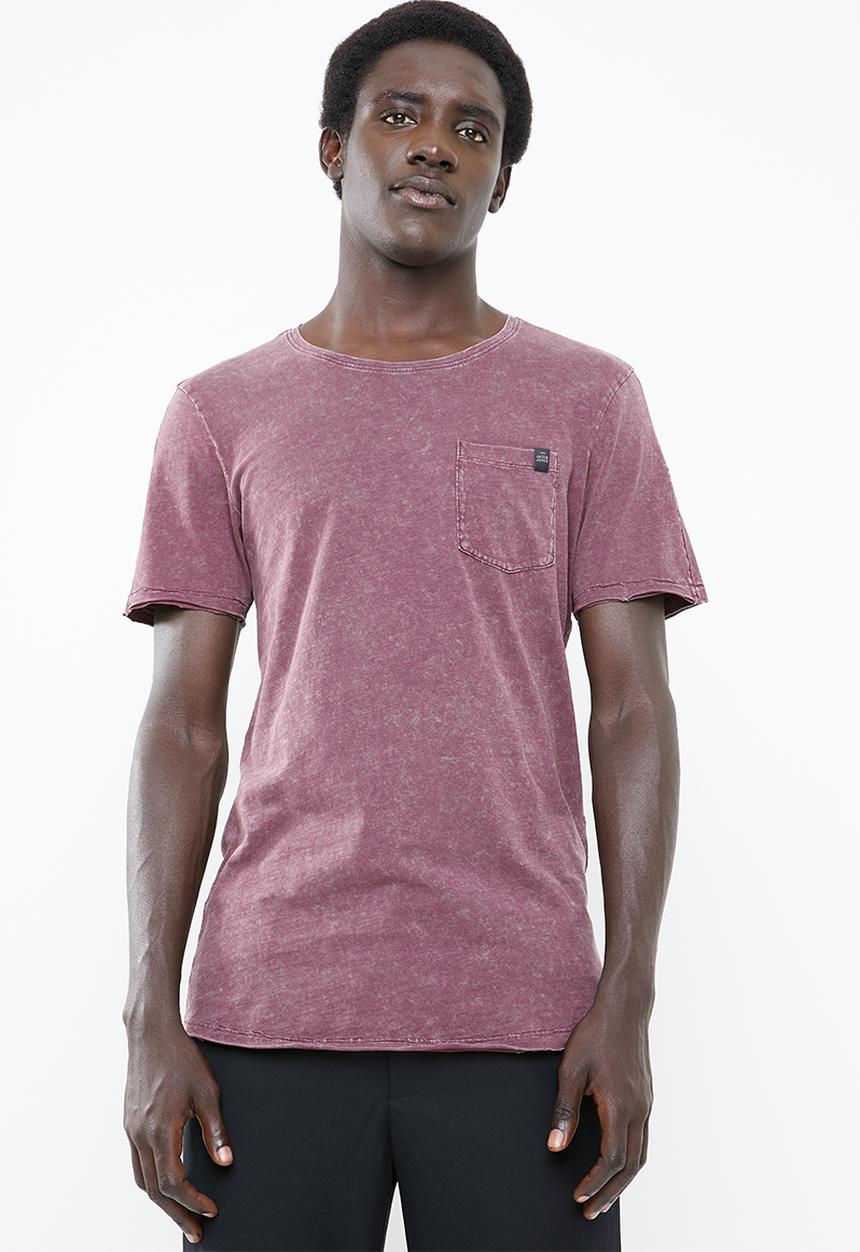Jack & Jones - Turbo scoop neck short sleeve tee - purple
