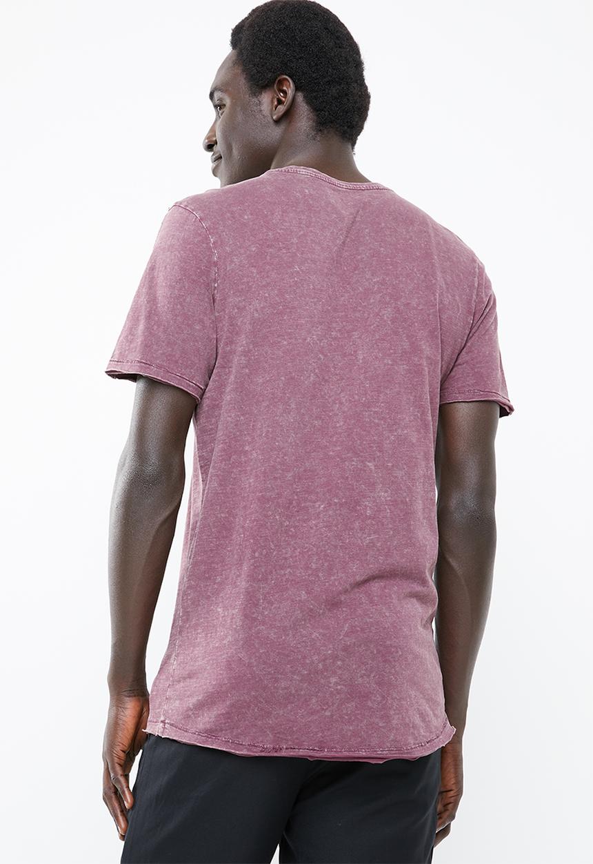 Jack & Jones - Turbo scoop neck short sleeve tee - purple