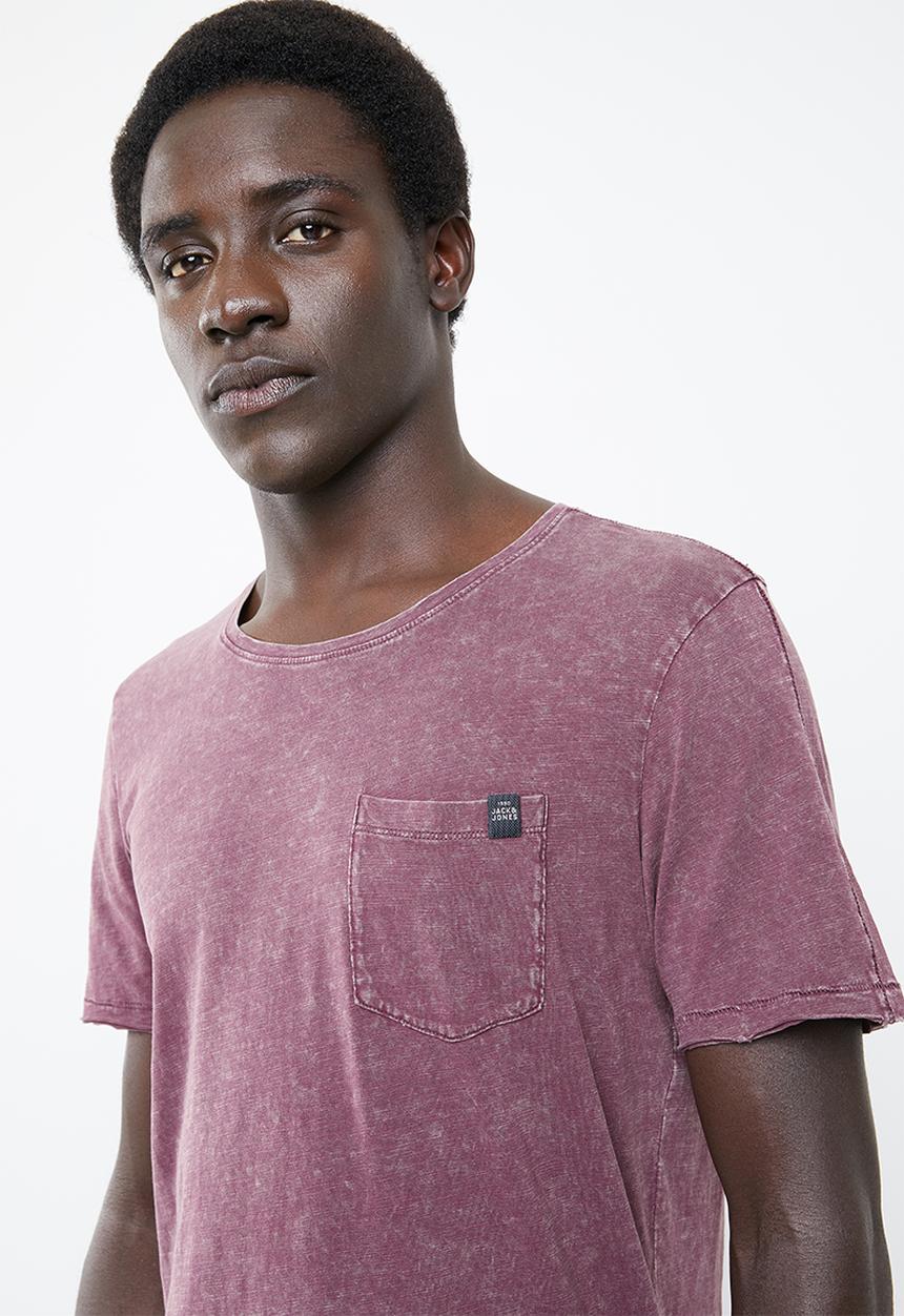 Jack & Jones - Turbo scoop neck short sleeve tee - purple