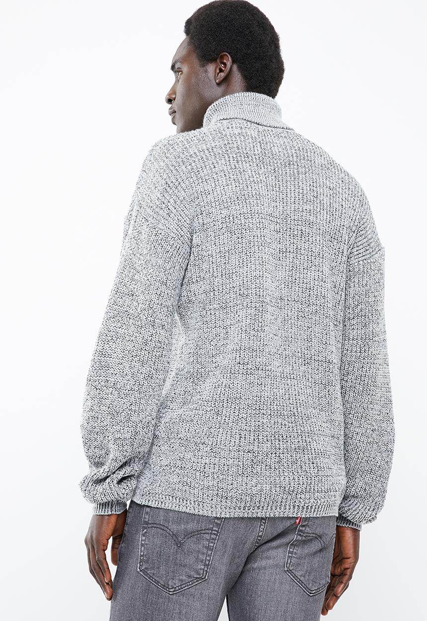 Superbalist - Chunky textured roll neck knit - grey