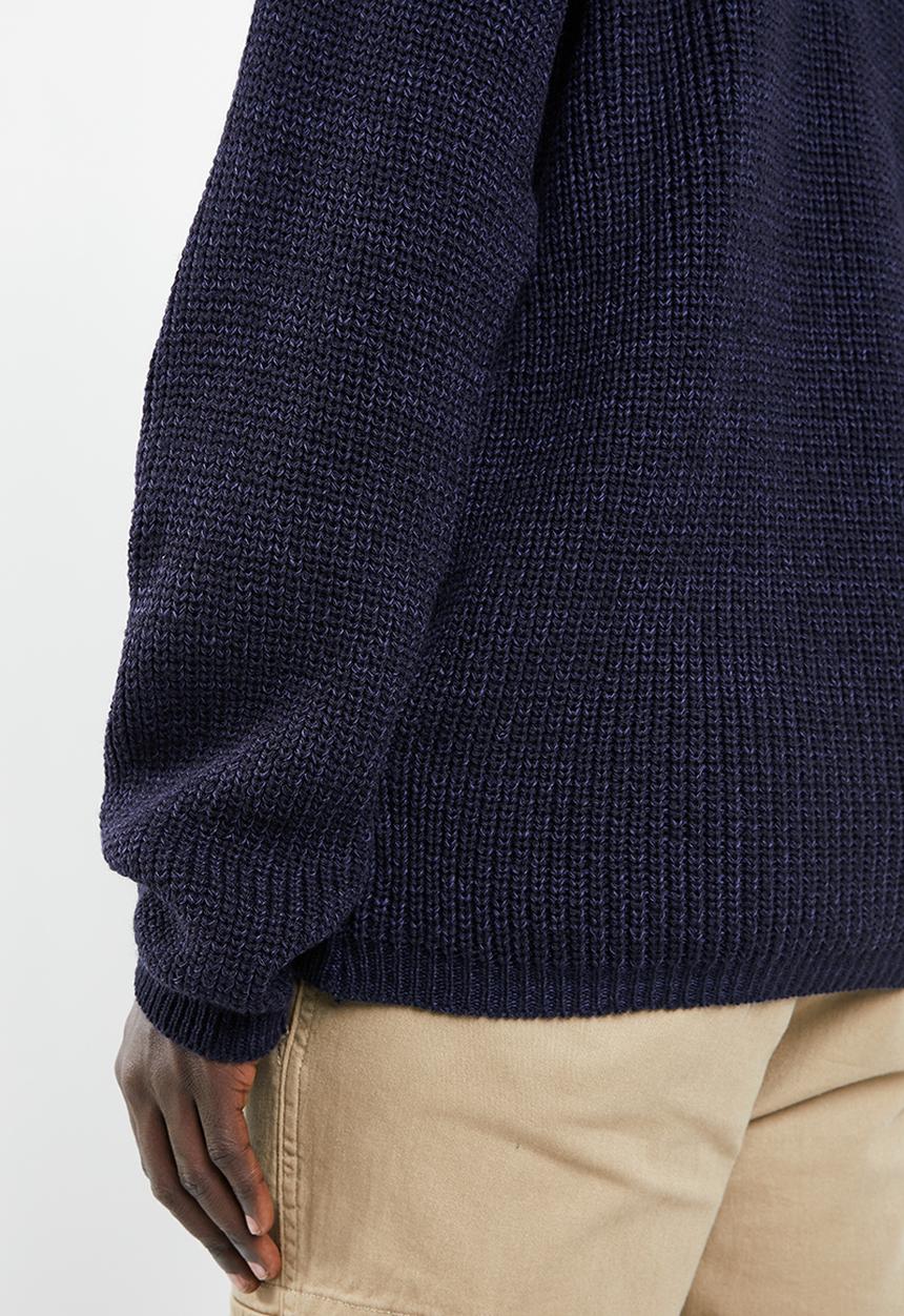 Superbalist - Chunky textured roll neck knit - navy