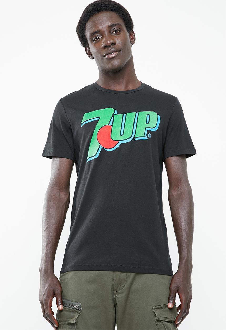 Jack & Jones - 7 Up short sleeve crew neck tee - black 
