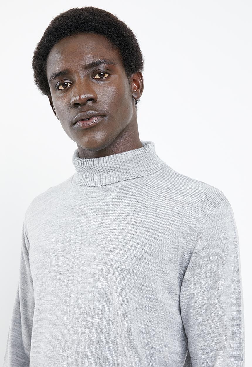 Superbalist - Basic roll neck  slim fit knit - grey