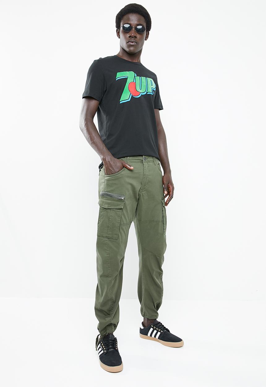 Jack & Jones - Drake chop AKM 574 cargo trousers - green