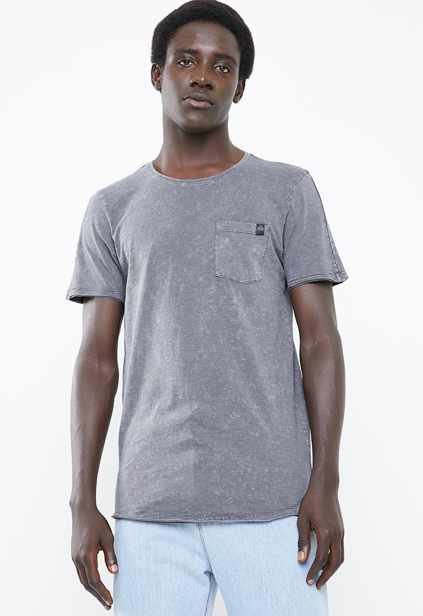 Jack & Jones - Turbo scoop neck tee - grey