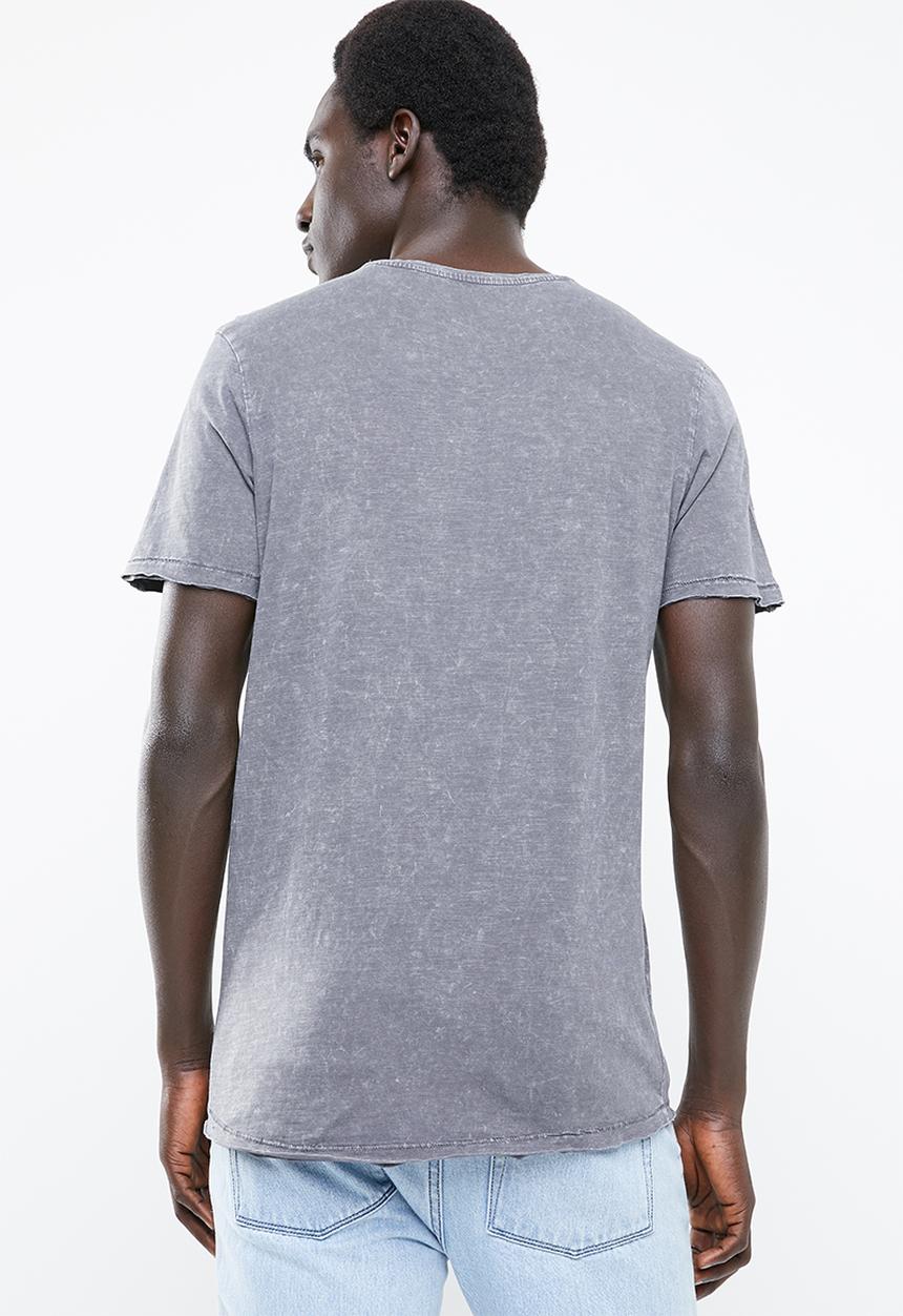 Jack & Jones - Turbo scoop neck tee - grey