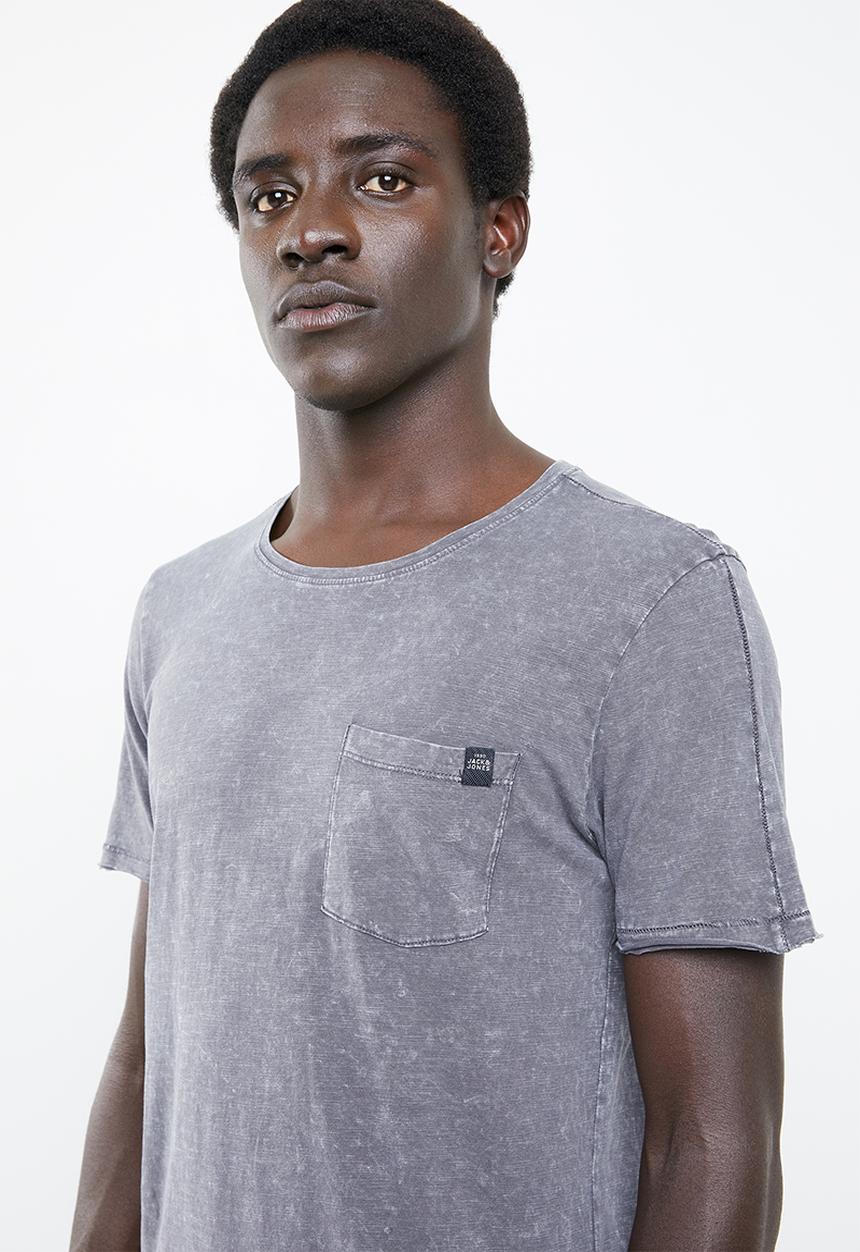 Jack & Jones - Turbo scoop neck tee - grey