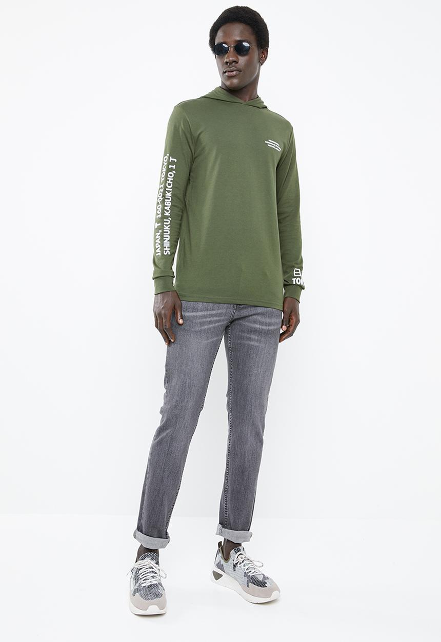 Only & Sons - Dean long sleeve hoodie - green