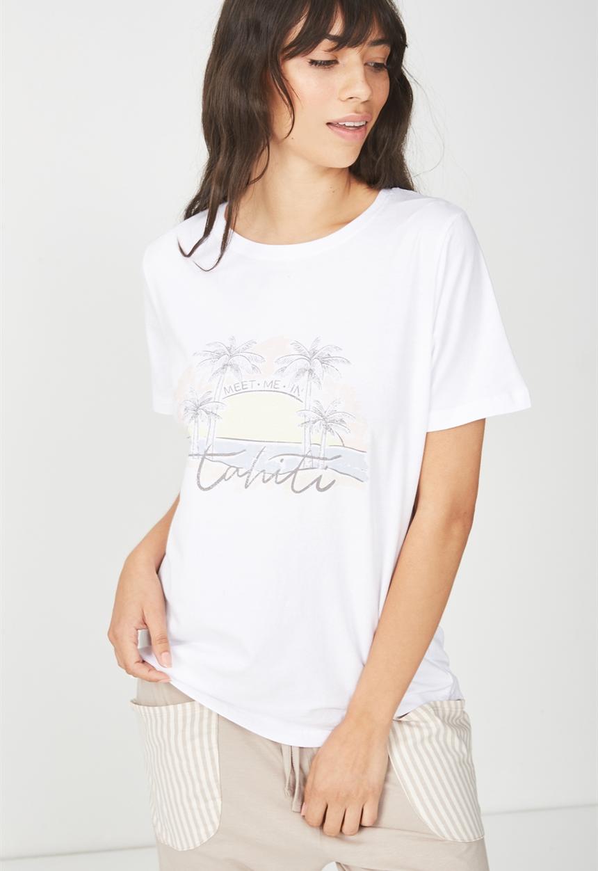Cotton On - Jersey scoop T-shirt - white