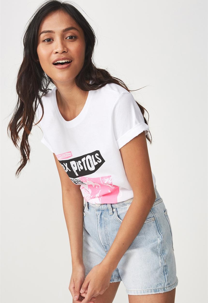 Cotton On - Tbar fox graphic tee Sex Pistols - white