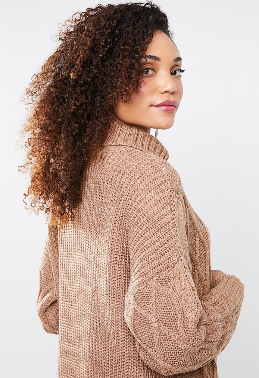 Superbalist - Cable knit chunky - tan