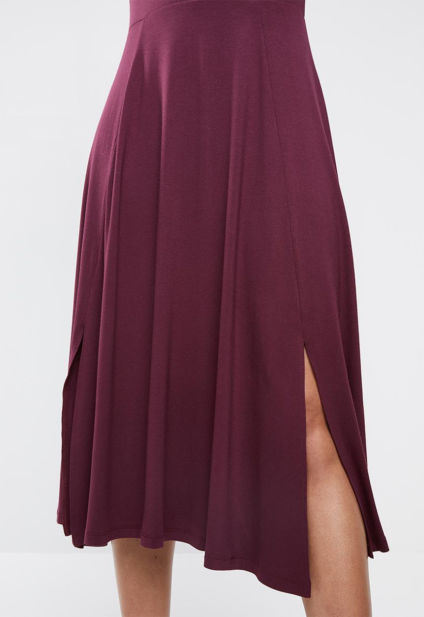 Superbalist - Knit midi dress - burgundy