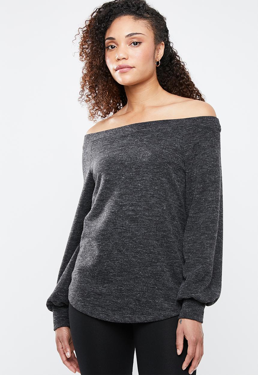 Superbalist - Off the shoulder top - charcoal