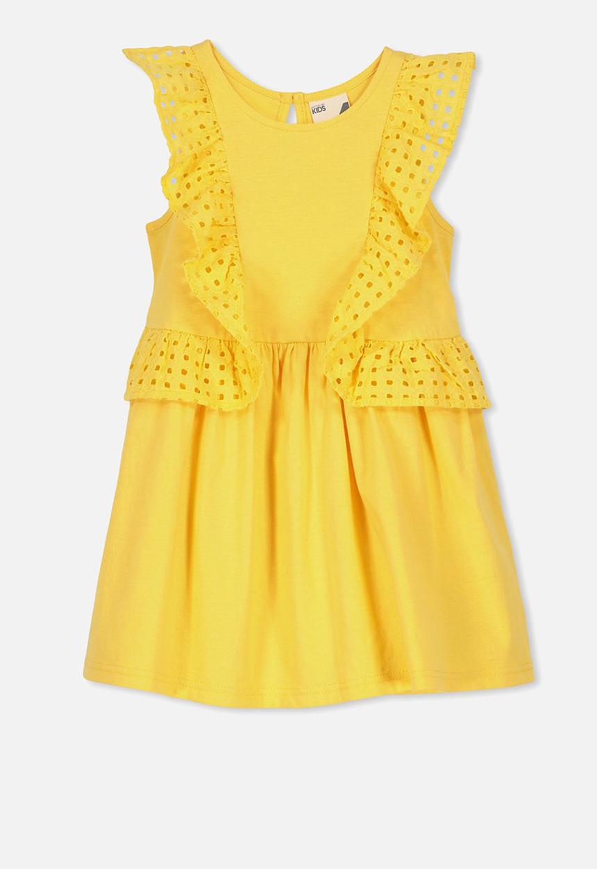 Cotton On - Sheridan sleeveless dress - yellow