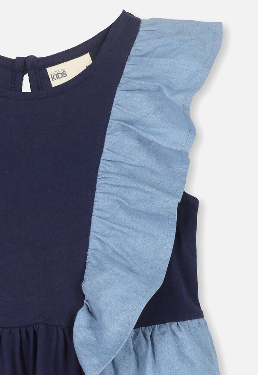 Cotton On - Sheridan sleeveless dress - navy & blue