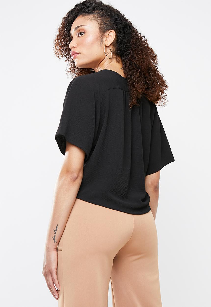 Superbalist - Tie front blouse - black