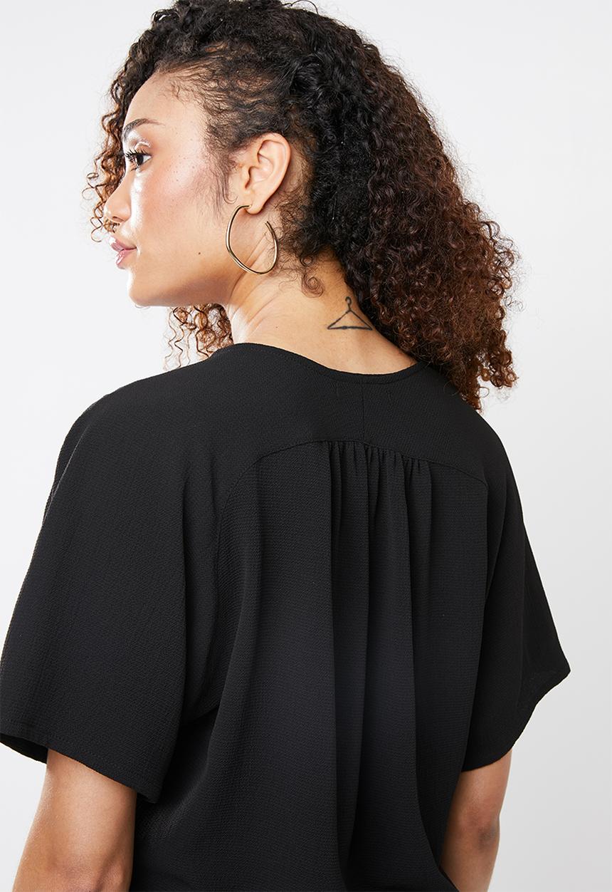 Superbalist - Tie front blouse - black