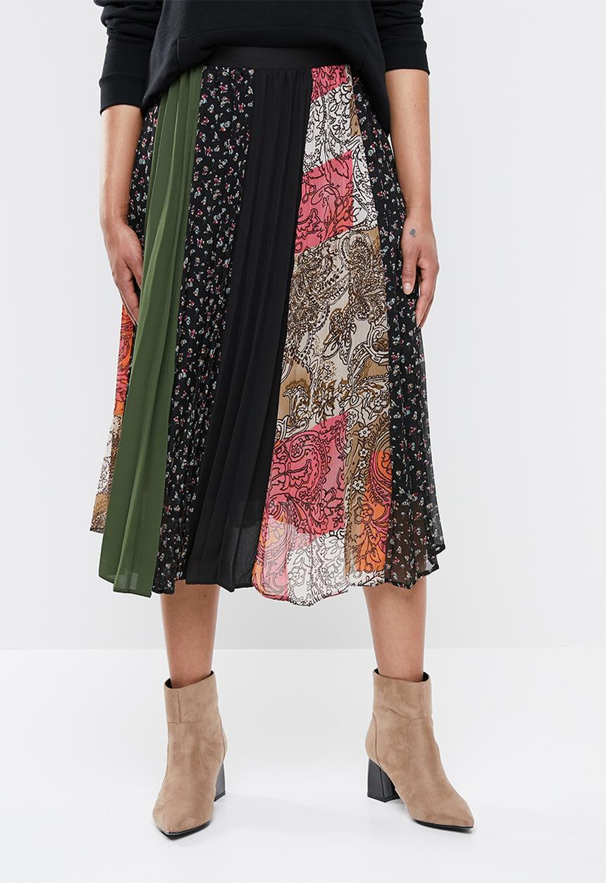 Superbalist - Mix print pleated skirt - multi