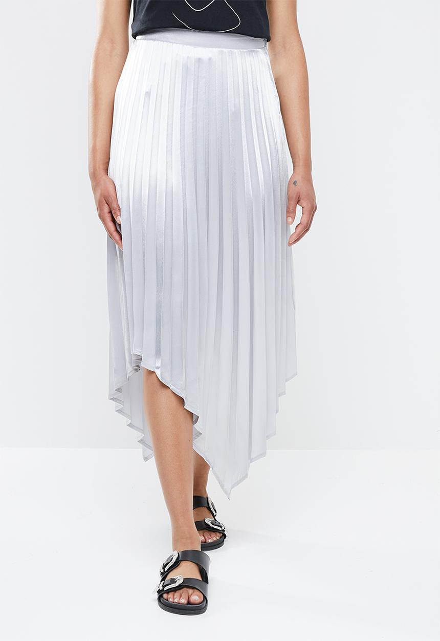 Superbalist - Hanky hem pleated skirt - silver