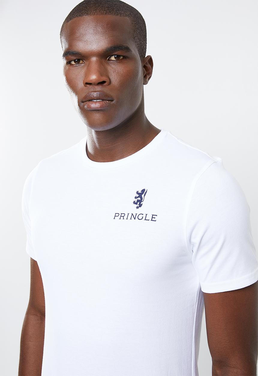 Pringle of Scotland - Leo round neck tee - white