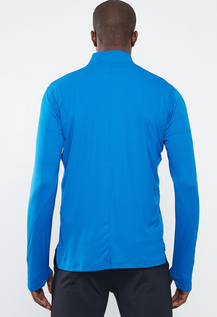 ASICS - Silver LS 1/2 zip top - blue
