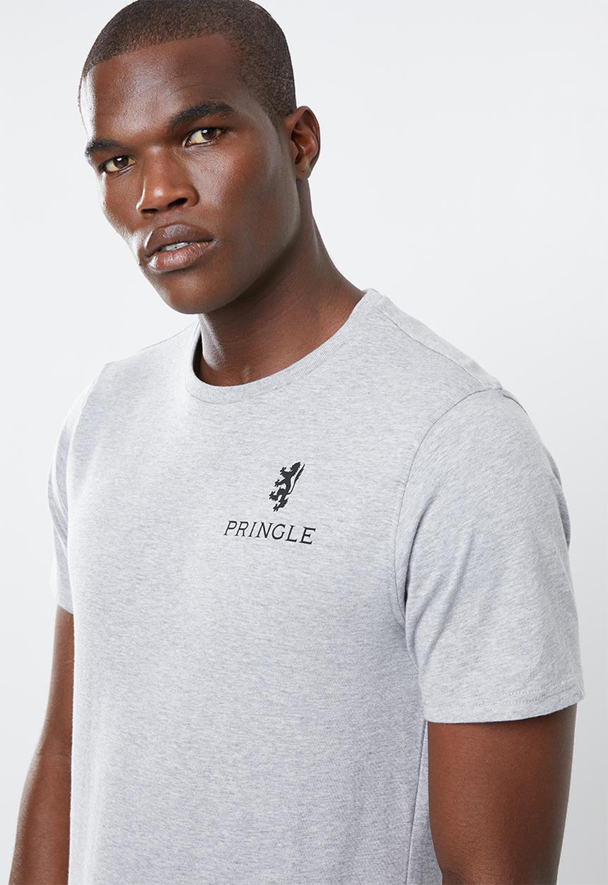Pringle of Scotland - Leo round neck tee - grey
