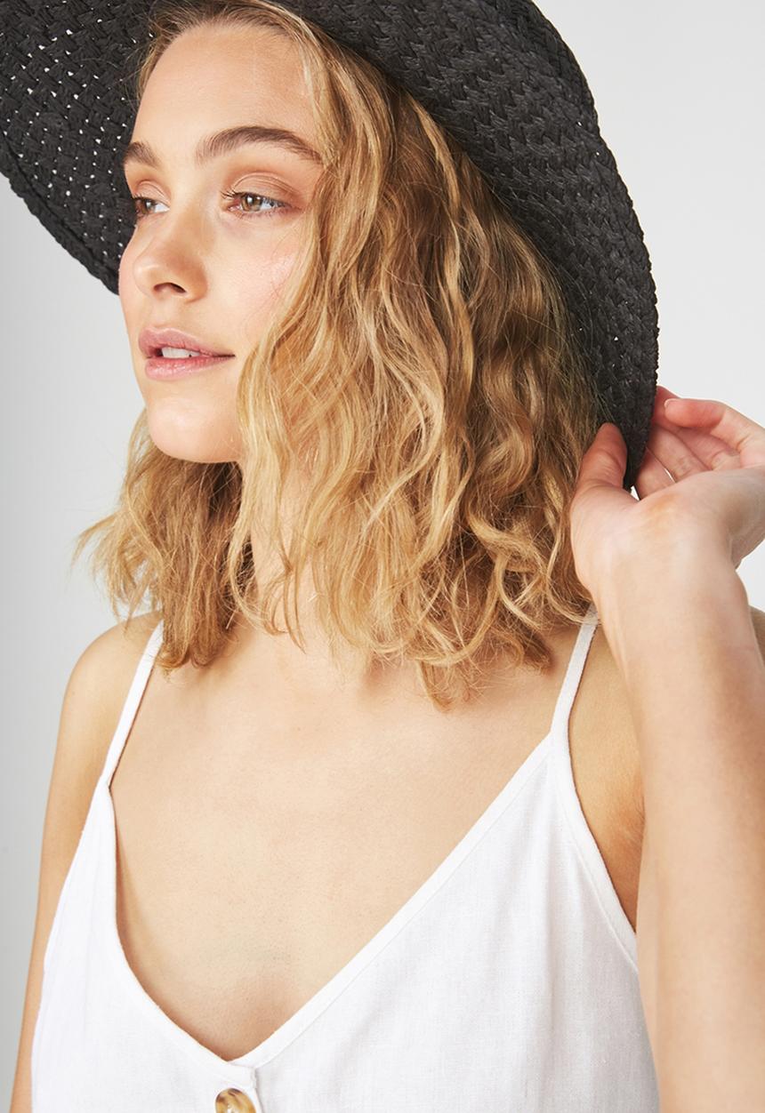 Cotton On - Wide brim boater  - black
