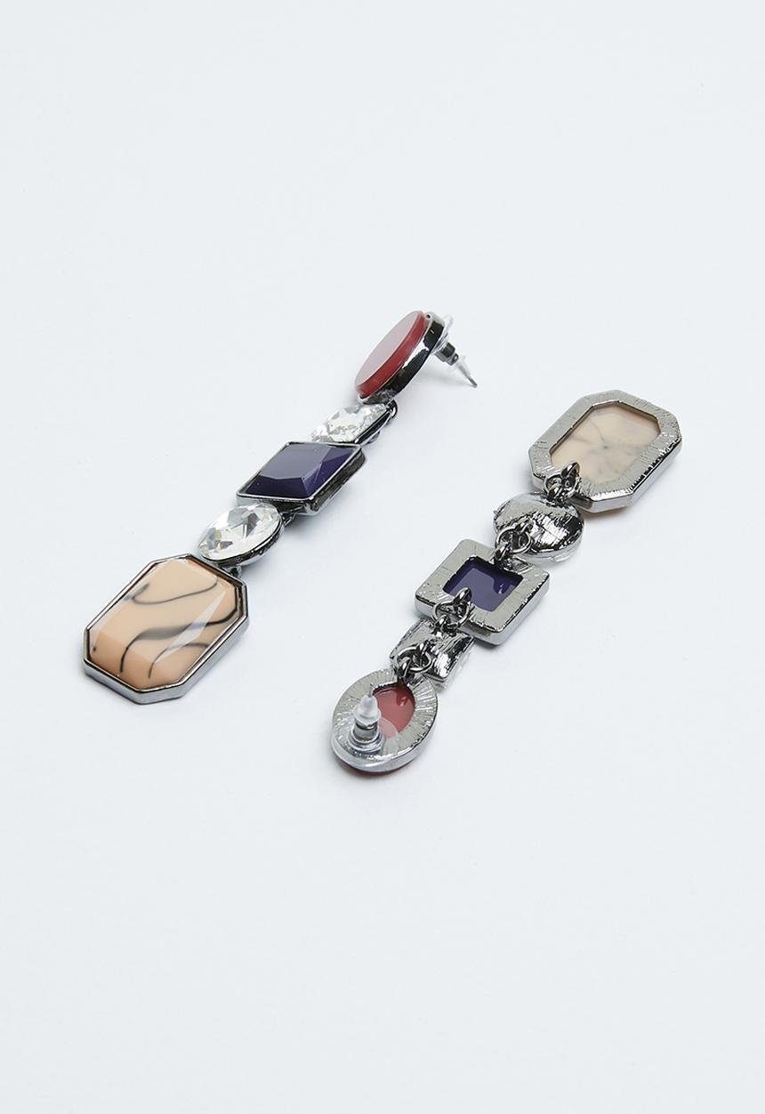 Joy Collectables - Stone statement earrings - mutli