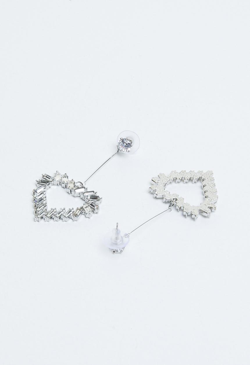 Joy Collectables - Heart shaped earrings - silver