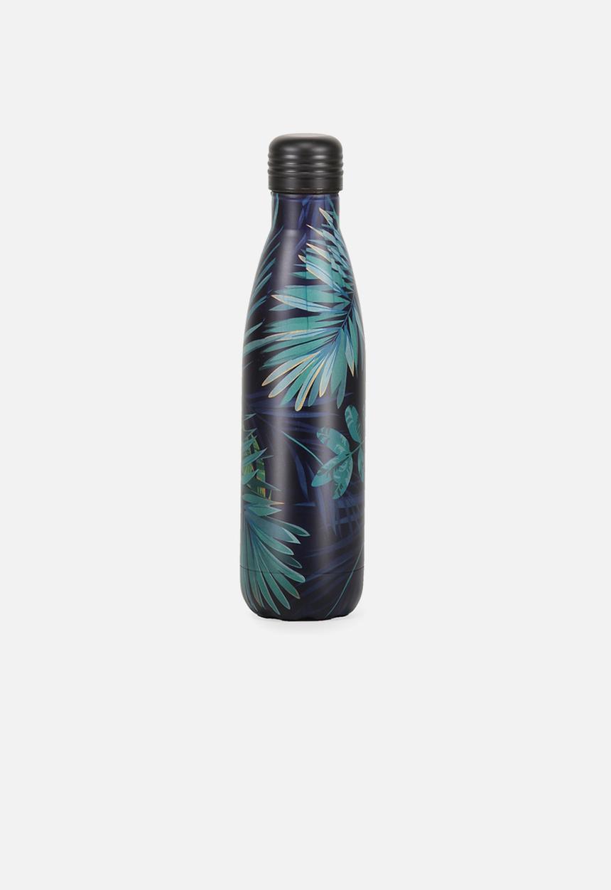 Typo - Metal drink bottle - black & green 