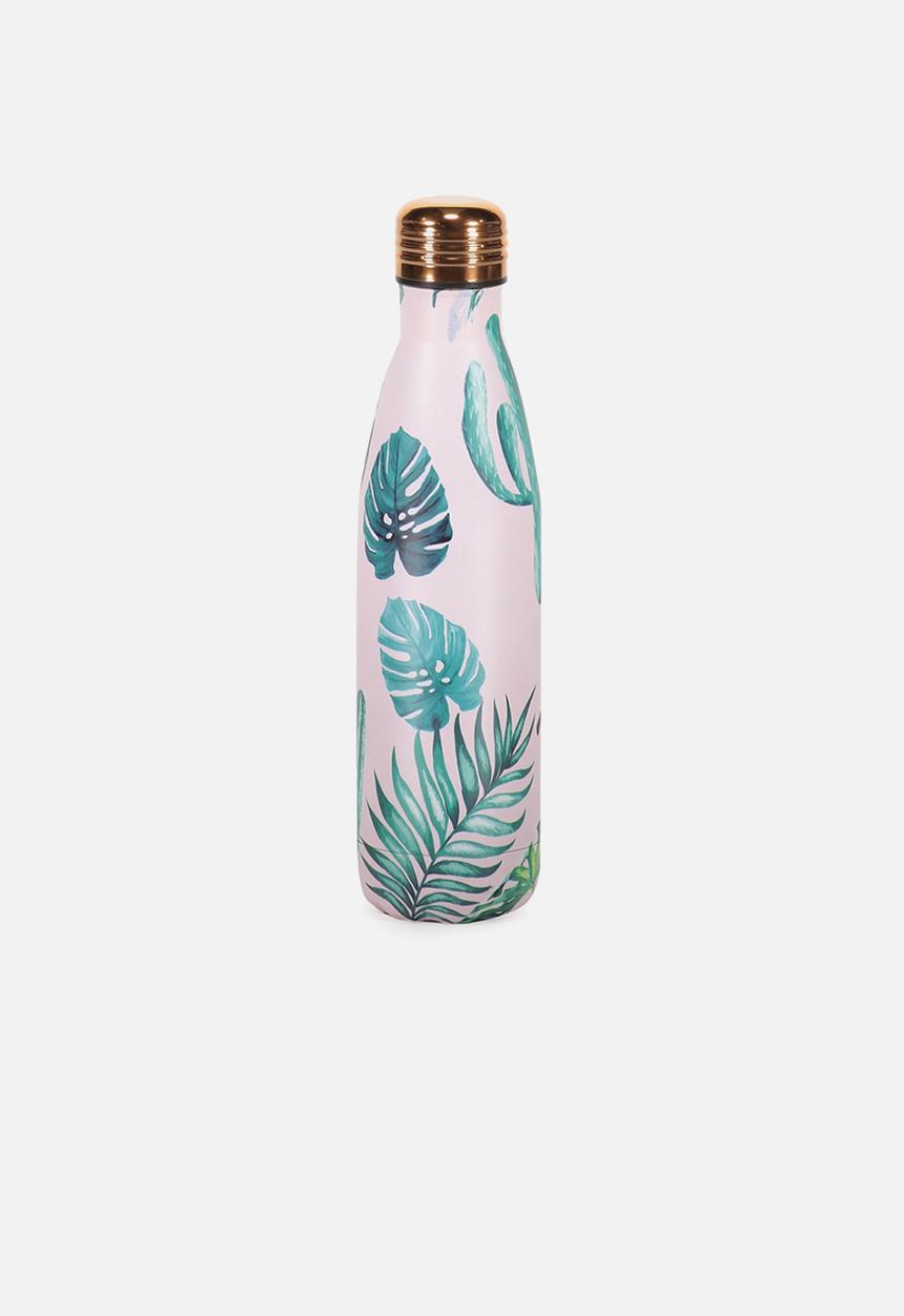 Typo - Metal drink bottle - pink & green