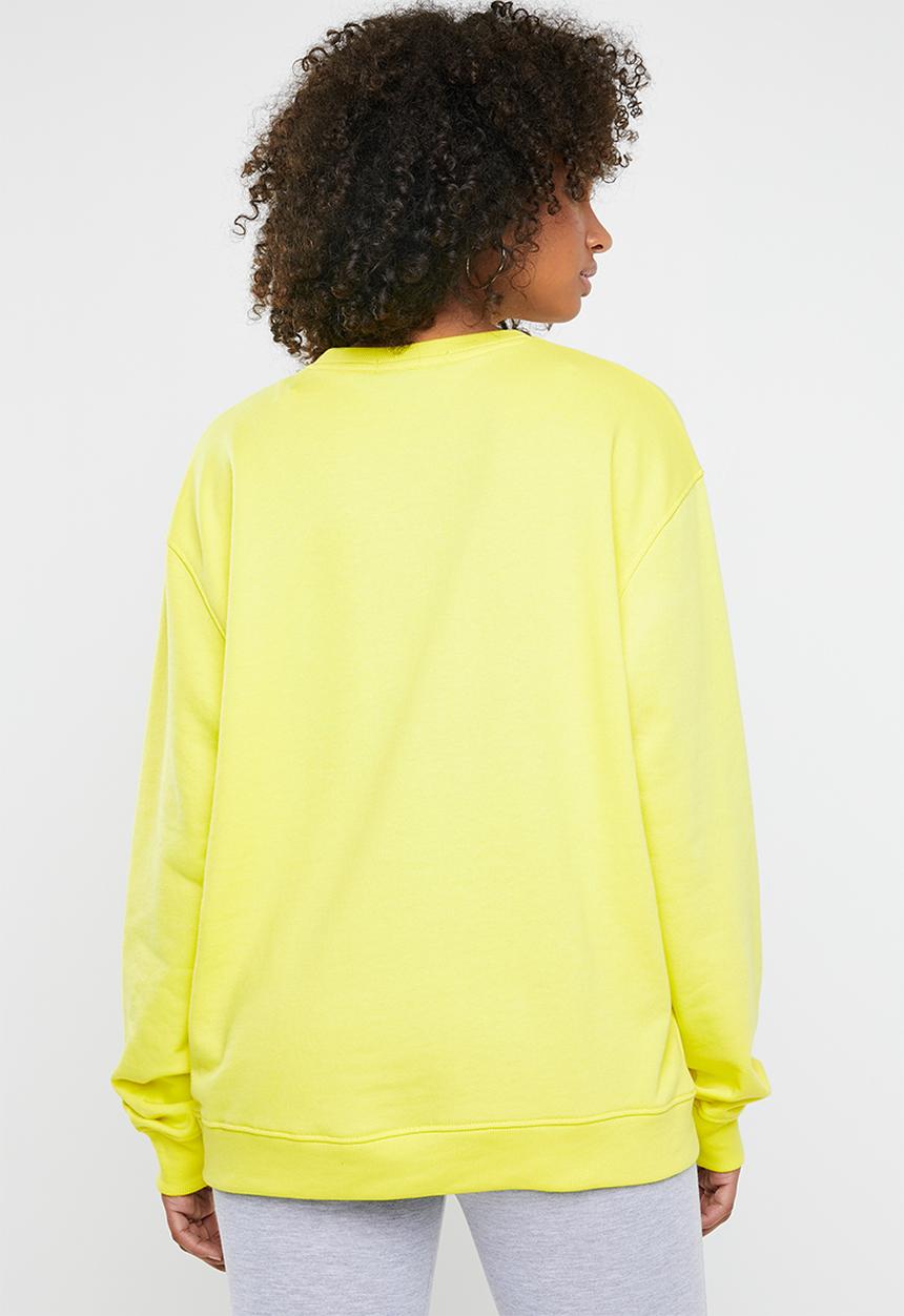 Missguided - Oversized graphic sweat - yellow