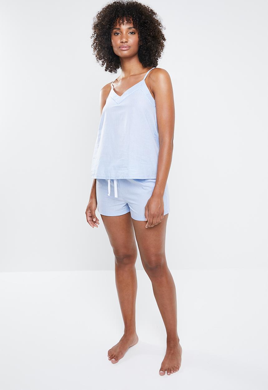 Superbalist - Cami & shorts set - blue stripe