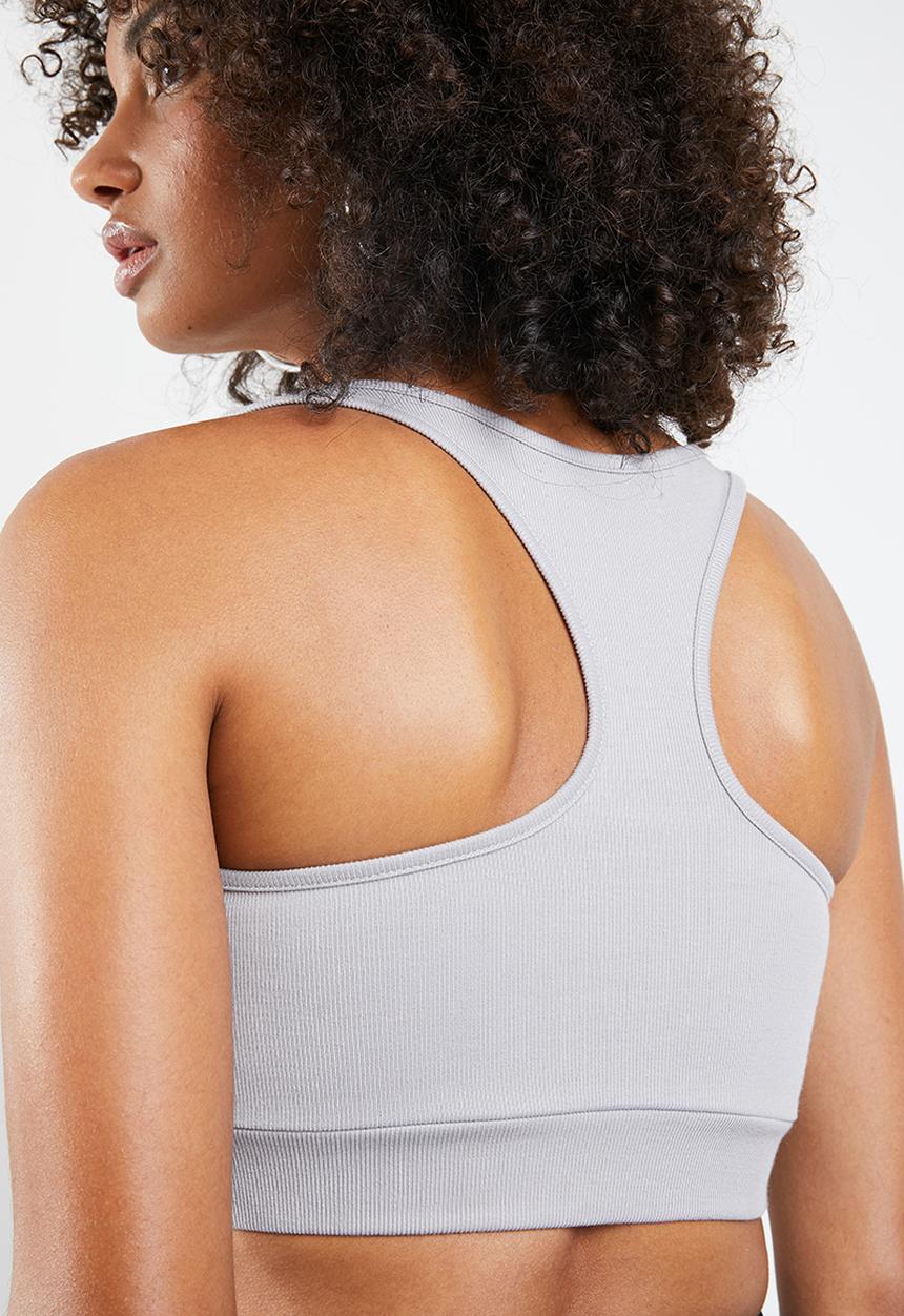Missguided - Ribbed co-ord sports bra - grey