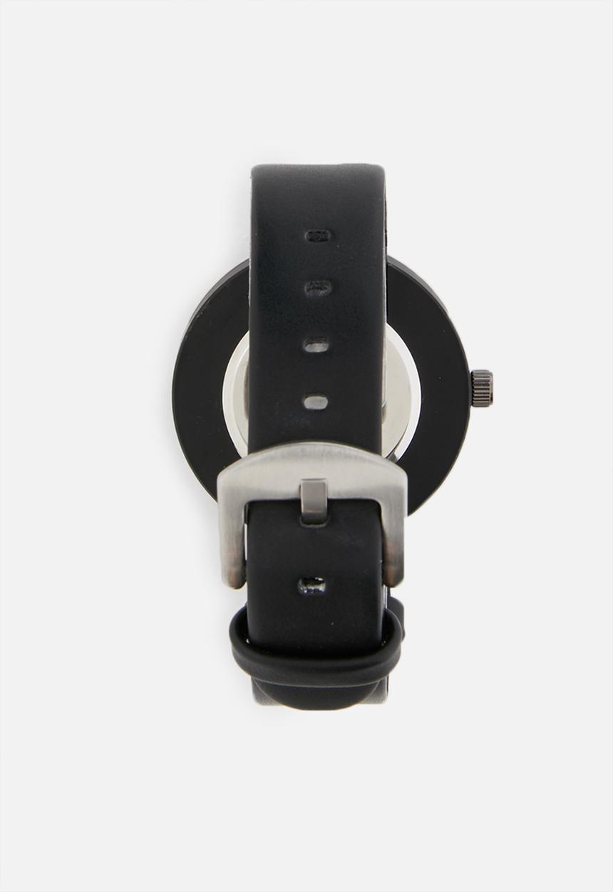 Joy Collectables - Marco wooden face watch - black