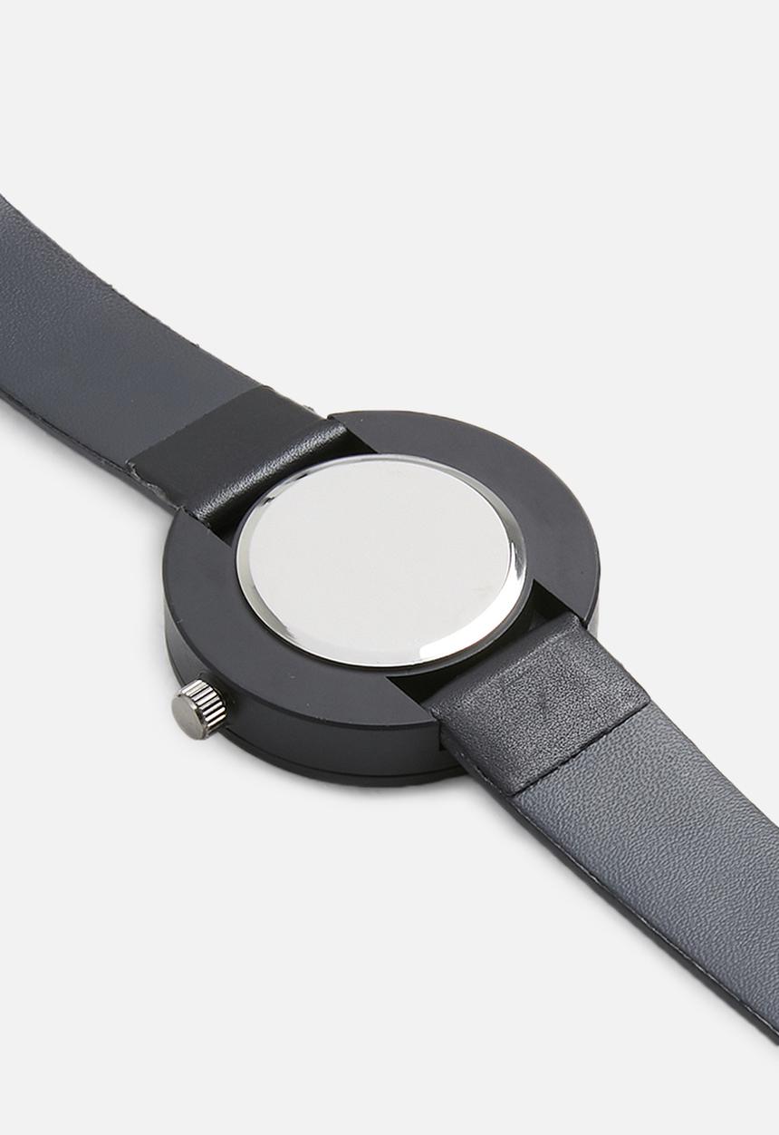 Joy Collectables - Marco wooden face watch - black
