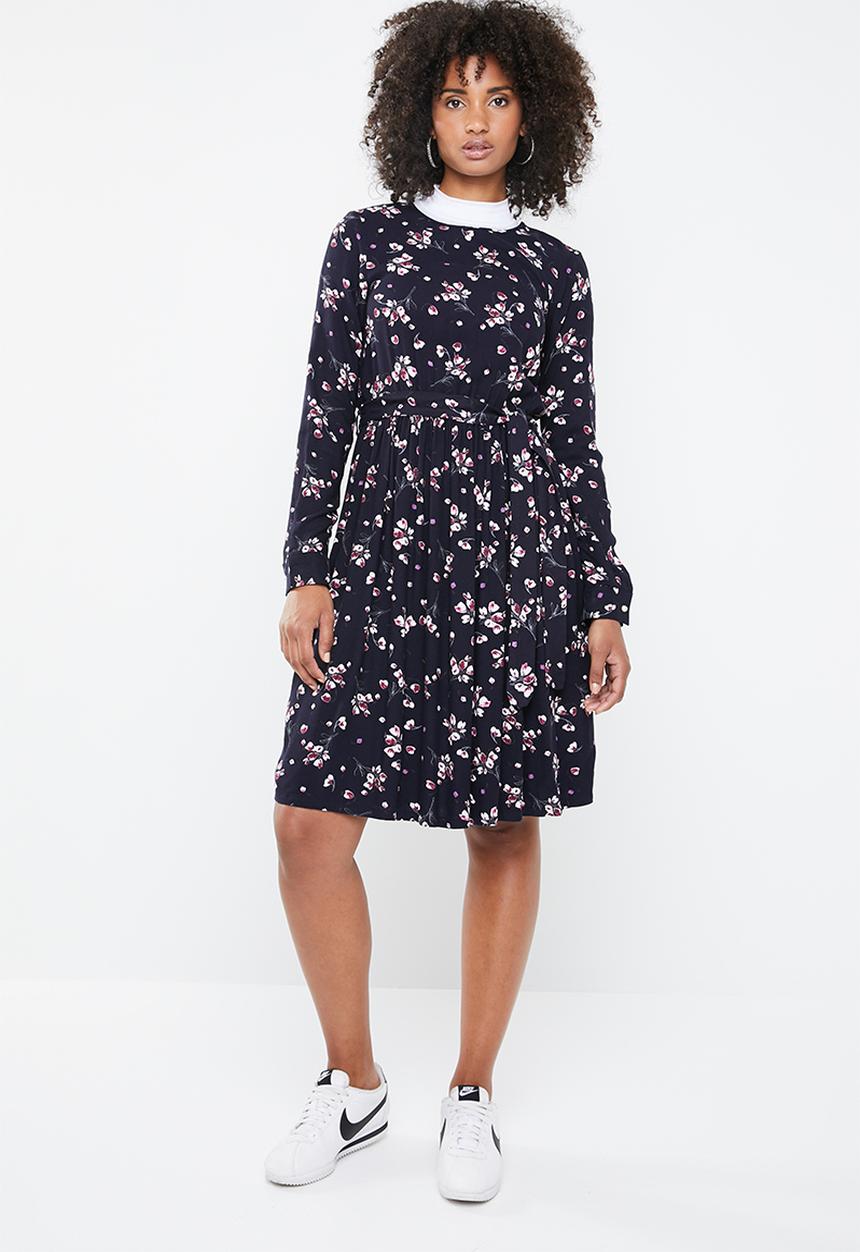 Vero Moda - Maya long sleeve dress - navy