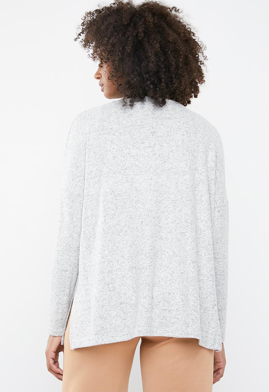ONLY - Kleo long sleeve v-neck pullover - light grey