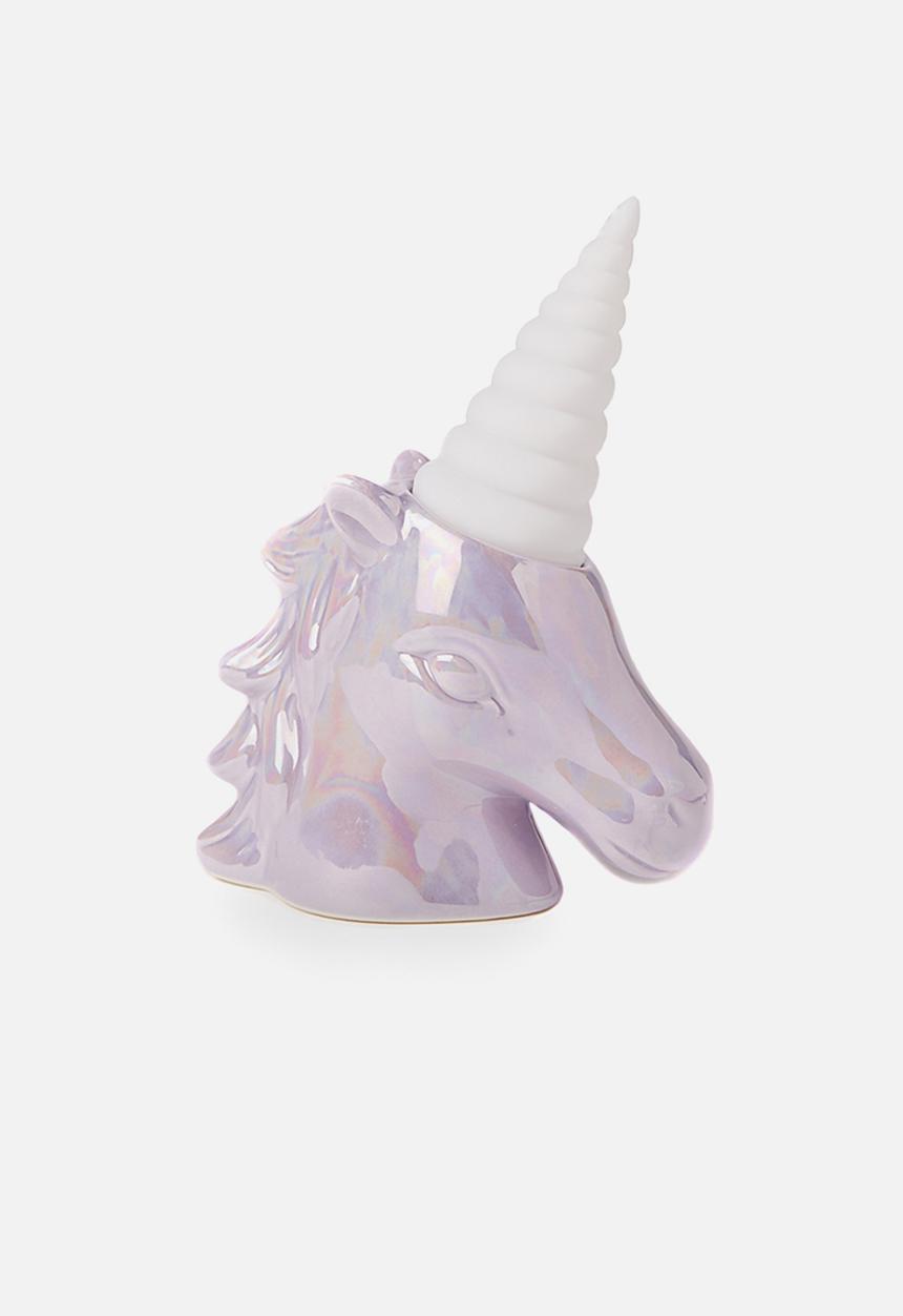 Typo - Mini ceramic novelty light - purple & pink  