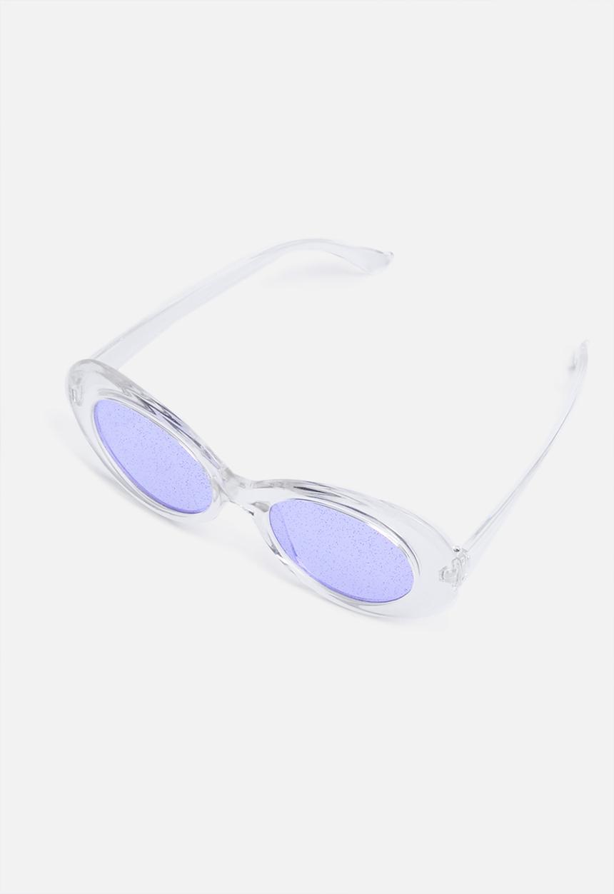 Superbalist - Thick framed sunglasses - clear/purple