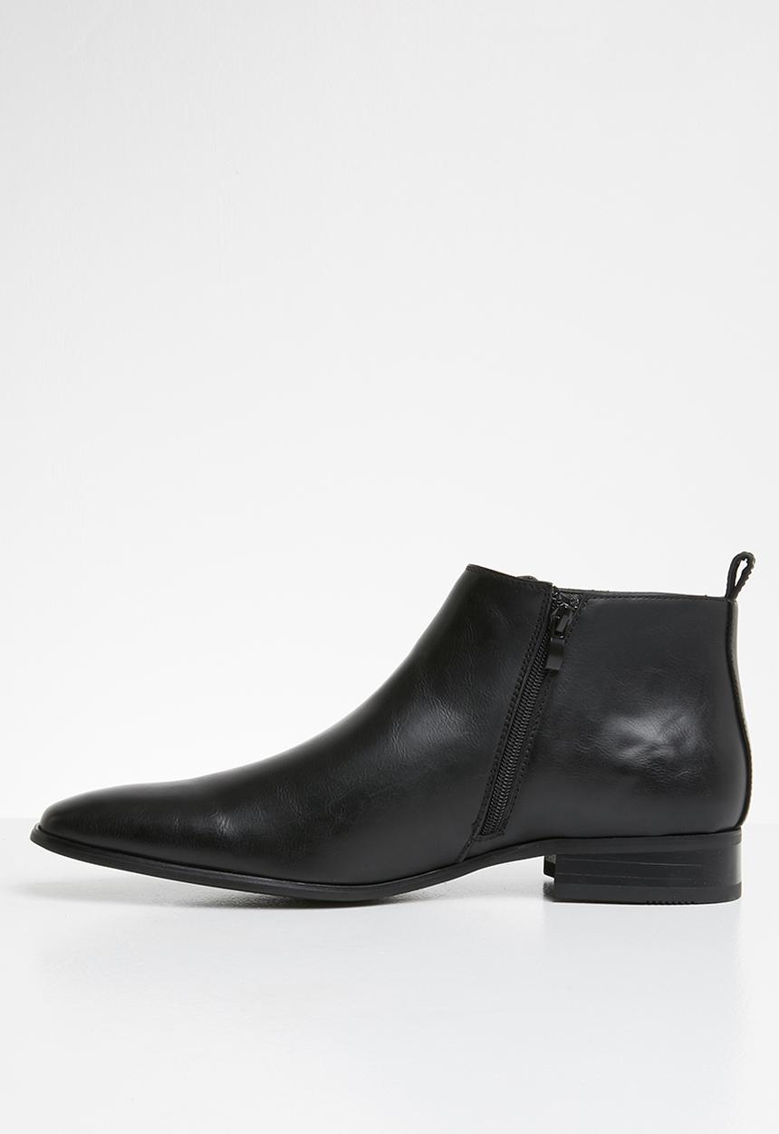 Gino Paoli - Fancy gusset boot - black