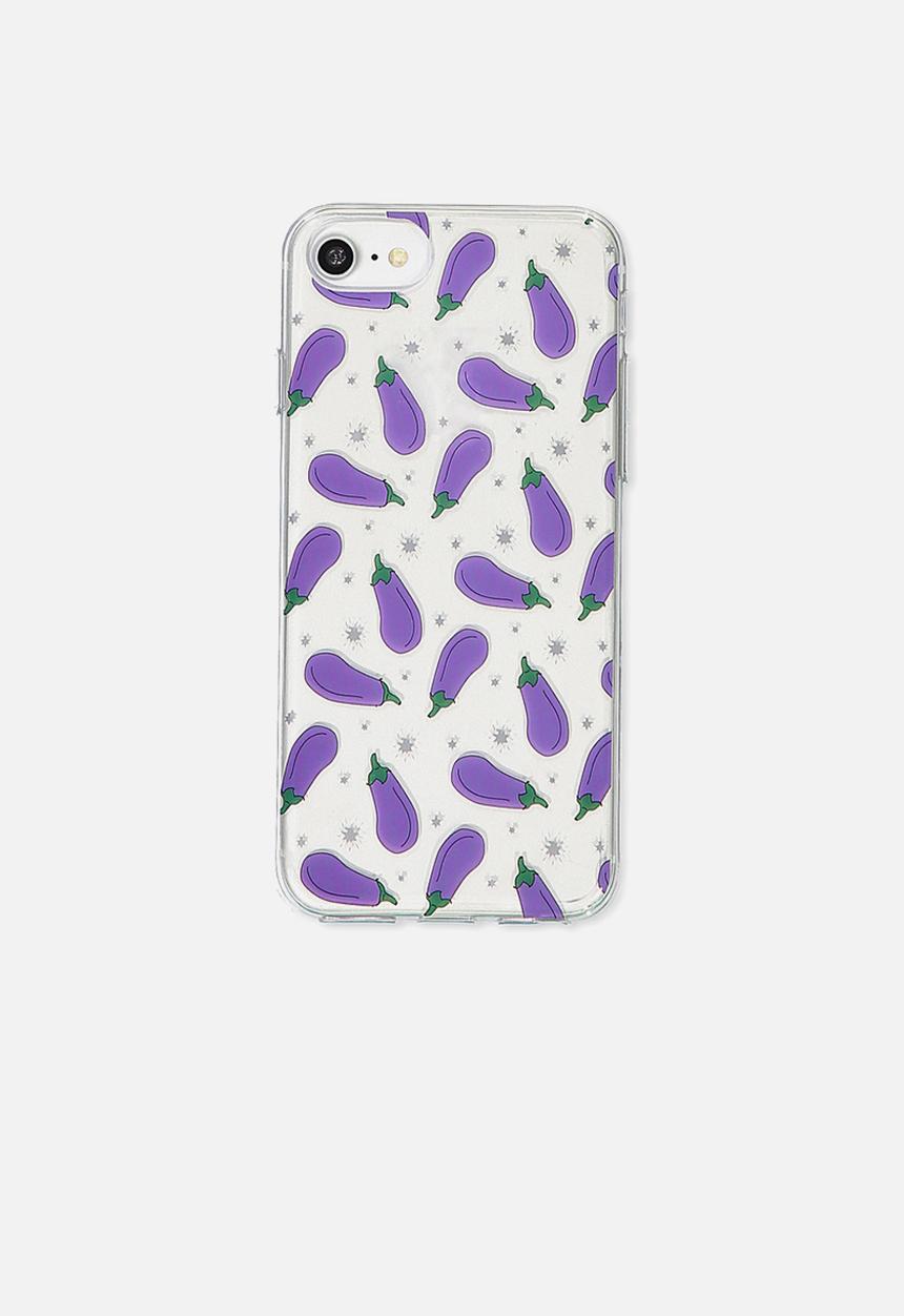 Typo - Transparent iPhone cover - purple & white  