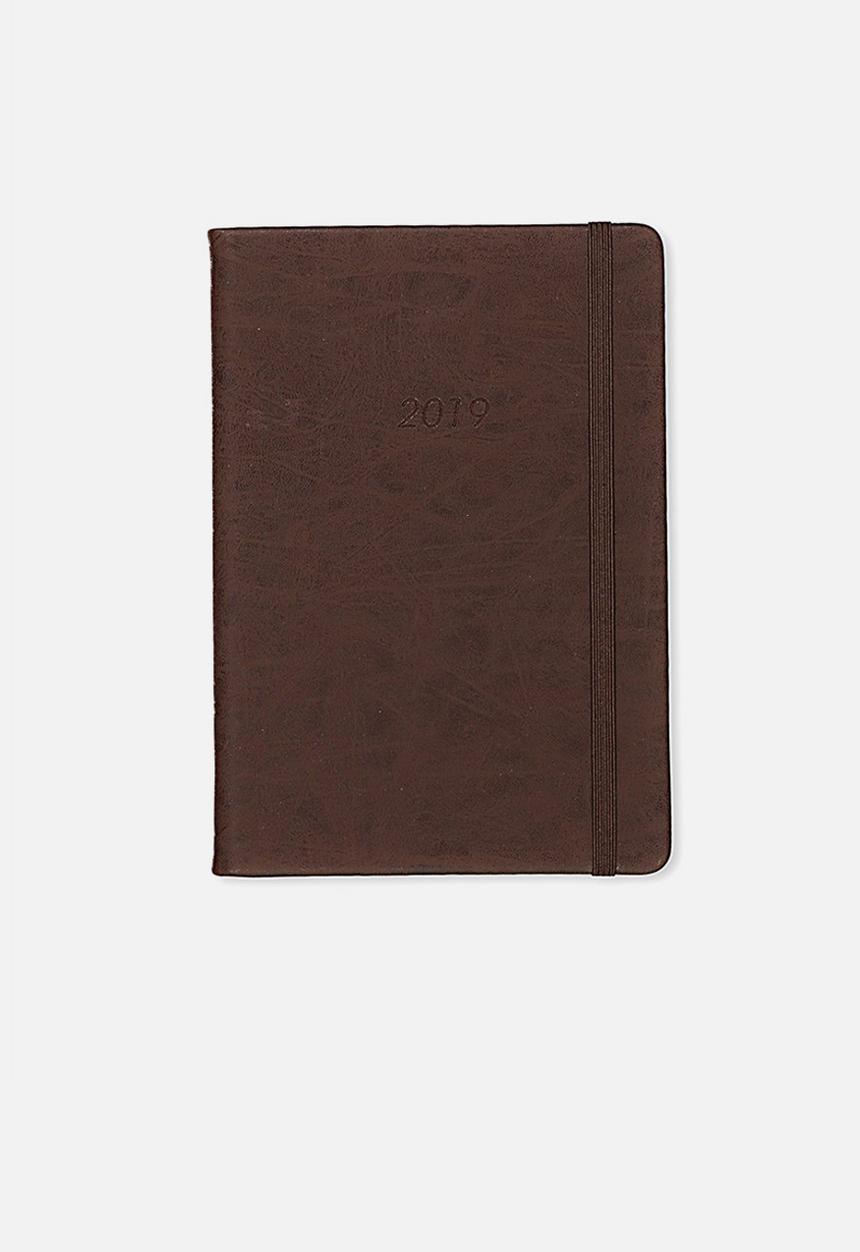 Typo - 2019 A5 weekly buffalo diary - brown 