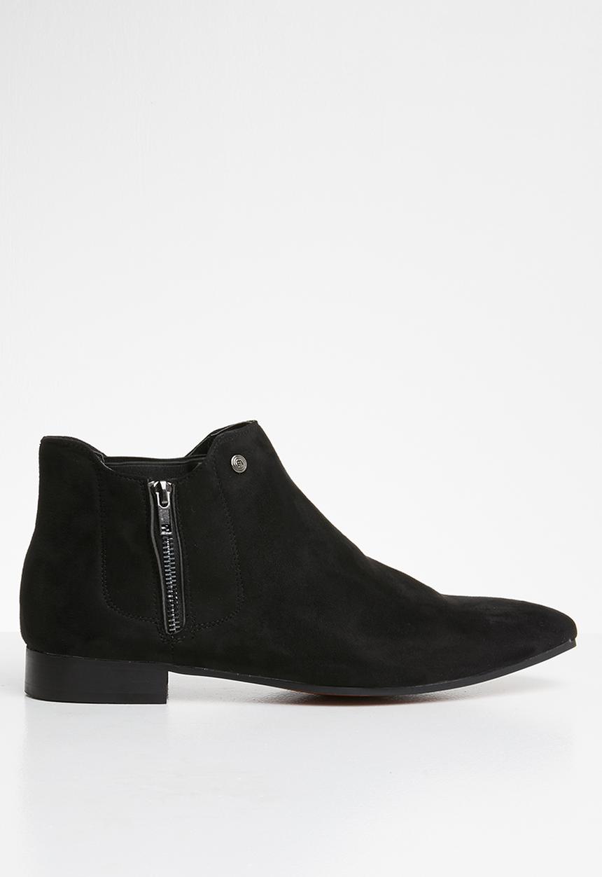 MAZERATA - Nanni mock suede chelsea boots - black